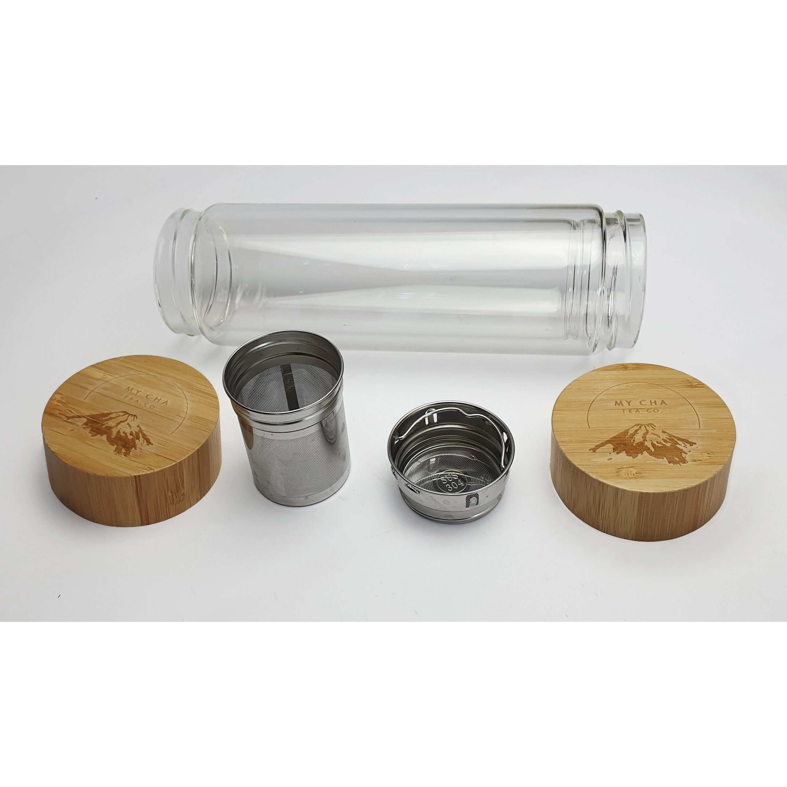 Glass Tea Infuser Tumbler for hot and cold tea