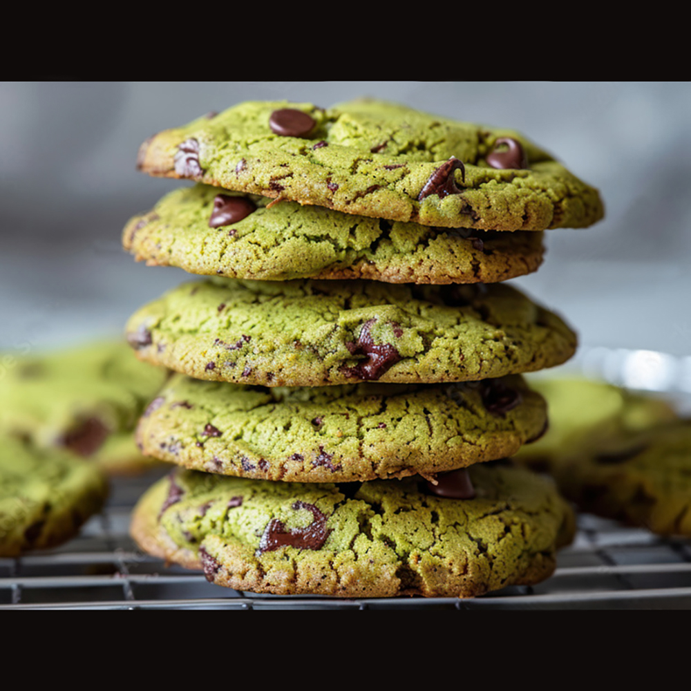 Matcha biscuit with choco chips